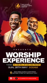 church poster template Facebook Story