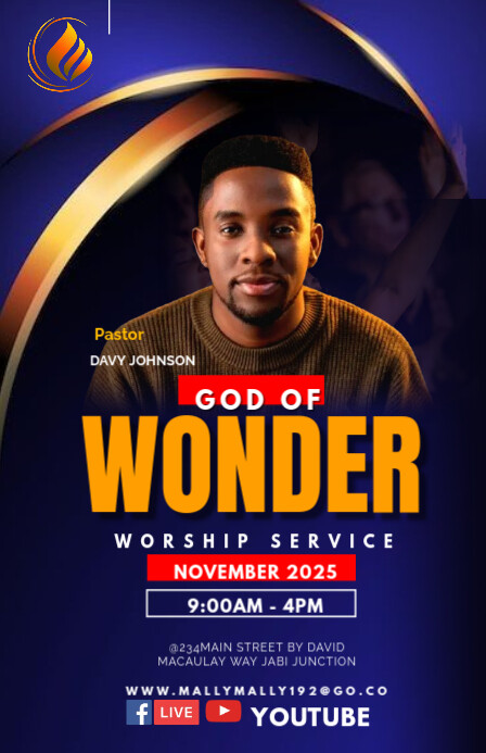 church poster template Half Page Wide