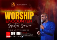 church poster template A6