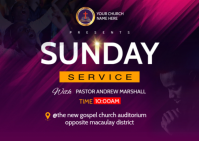 church poster template ไปรษณียบัตร