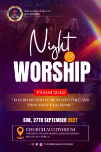 church poster template Banner 4' × 6'