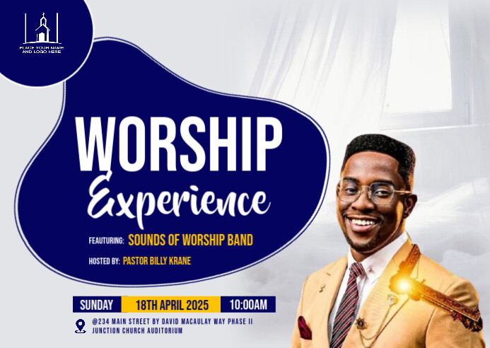church poster template Poskaart