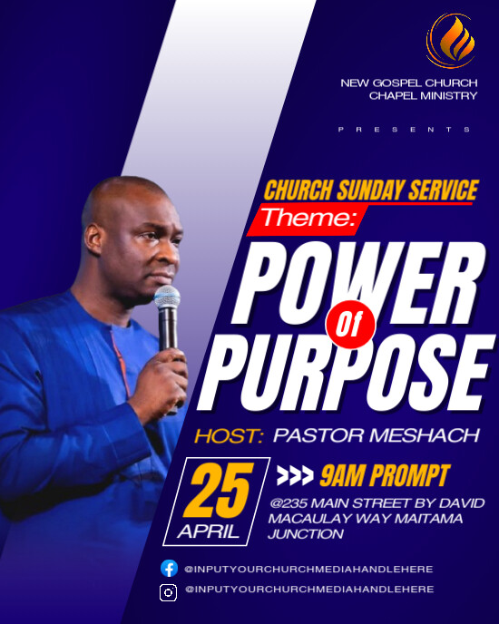 church poster template Instagram Portrait