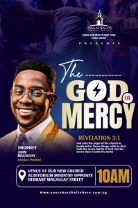 church poster template Banner 4' × 6'
