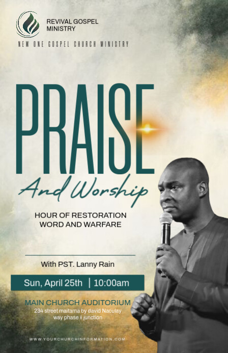 church poster template Halfbladsy Breed