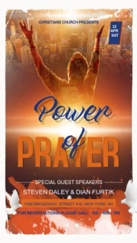 Church Power Of Prayer Digital Display (9:16) template
