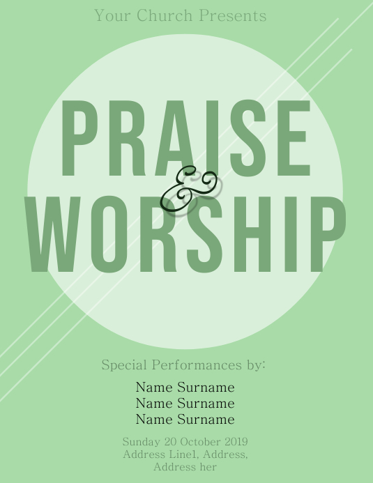 Copy of Church Praise & Worship Event Flyer Template | PosterMyWall