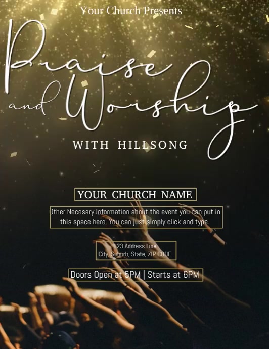 Copy of Church Praise and Worship Event Template | PosterMyWall