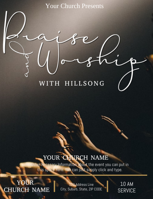 Copy of Church Praise and Worship Event Template | PosterMyWall