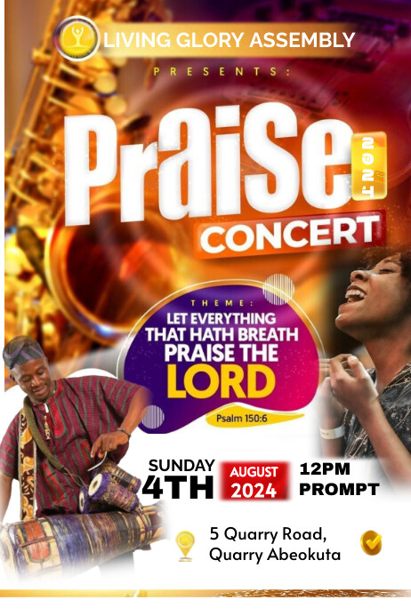 Church praise concert poster Template | PosterMyWall