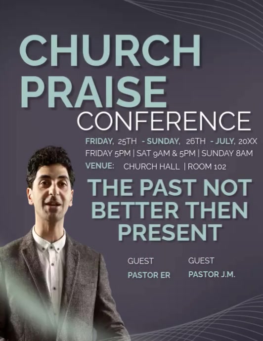 Church Praise Conference Flyer (US Letter) template