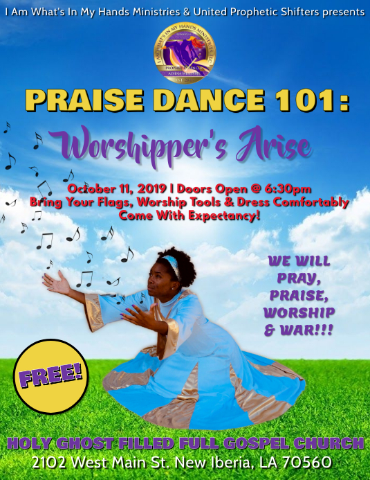 Copy of CHURCH PRAISE DANCE FLYER PosterMyWall
