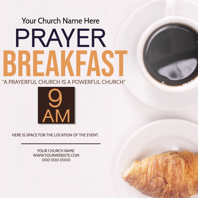 Church Prayer Breakfast Event Template PosterMyWall