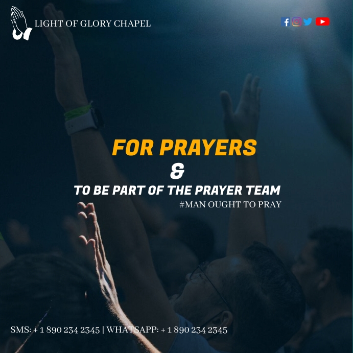 Church prayer line poster Template | PosterMyWall