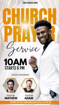 Church Prayer Service, easter Instagram Story template