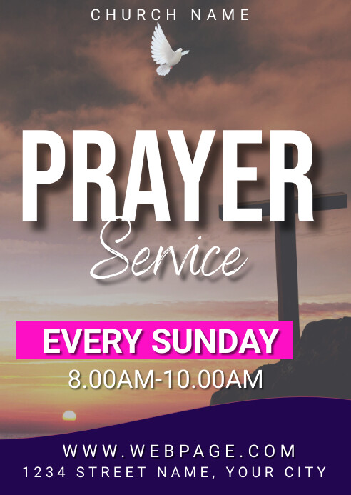 Church prayer service Template | PosterMyWall Church prayer service Template | PosterMyWall