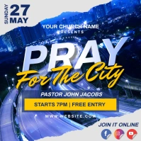 CHURCH PRAYER TEMPLATE FREE Carré (1:1)