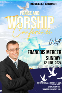 Bleu Church Conference Poster Template
