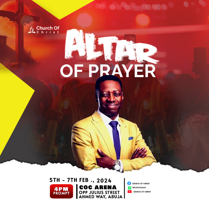 church program flyer Instagram Post template