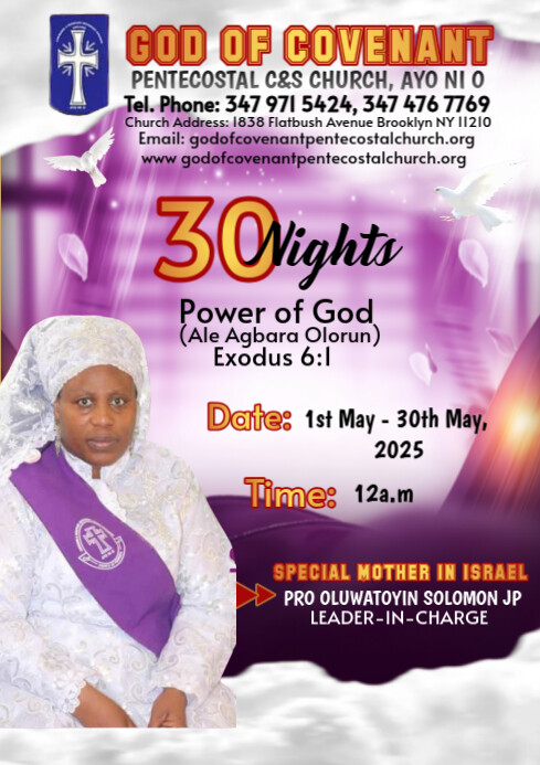 Church program poster template A4