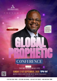 CHURCH / PROPHETIC CONFERENCE FLYER DESIGN TEMPLATE A4