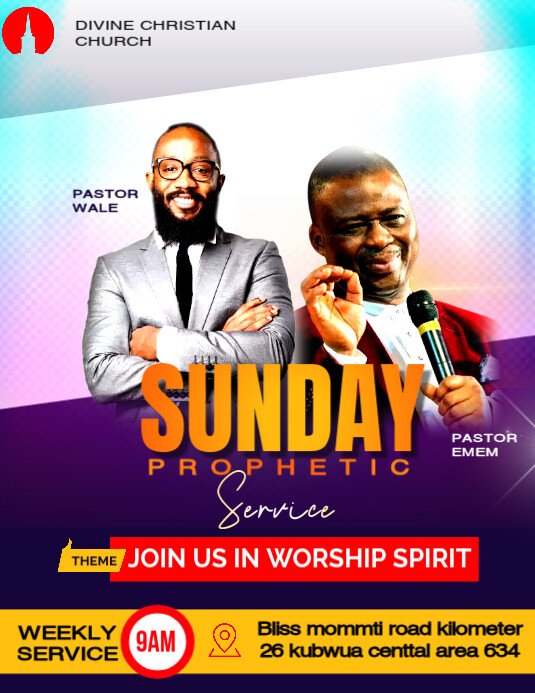 church prophetic flyer template