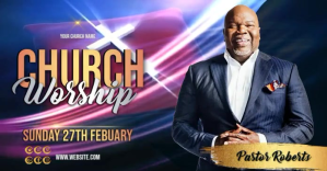 CHURCH resurrection WORSHIP SERVICE TEMPLATE Imagen Compartida en Facebook