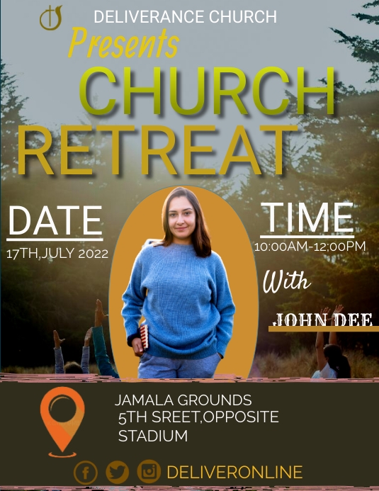 church retreat Flyer (US Letter) template