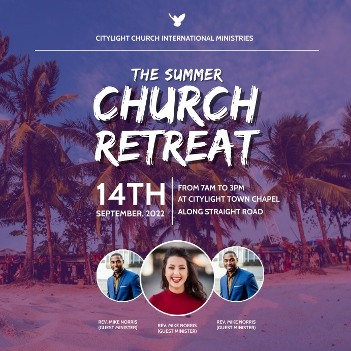 Copia de church retreat flyer template | PosterMyWall