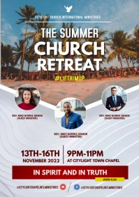 church retreat flyer template A3