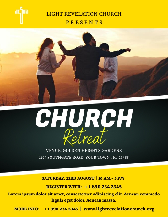 church retreat poster Flyer (US Letter) template