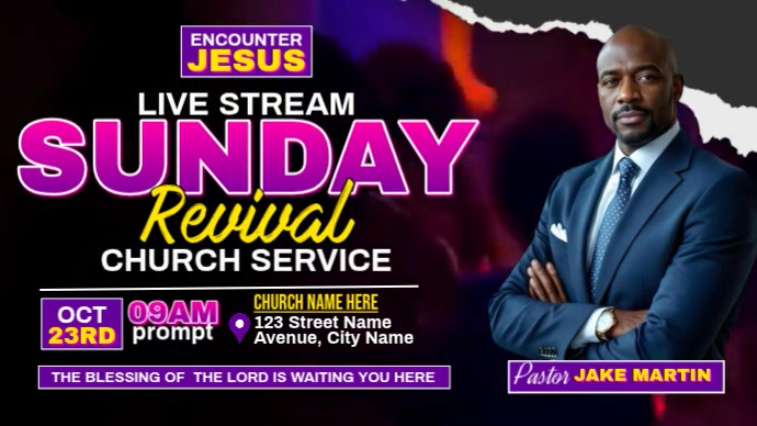 Church Revival Ads Template | PosterMyWall