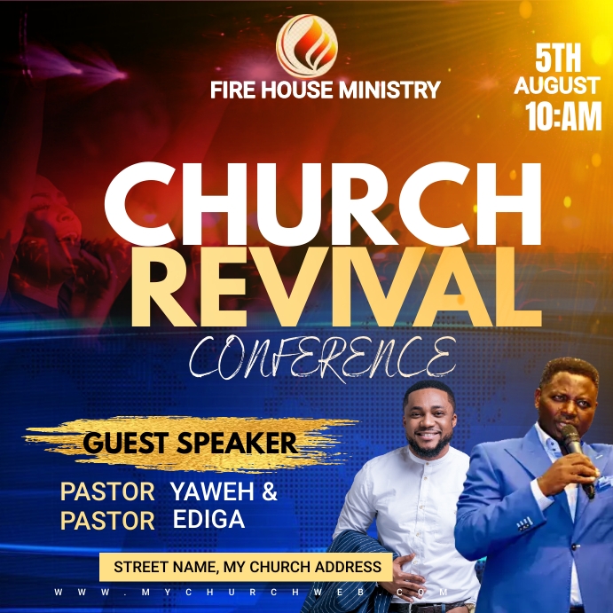 Revival Program church revival Template | PosterMyWall