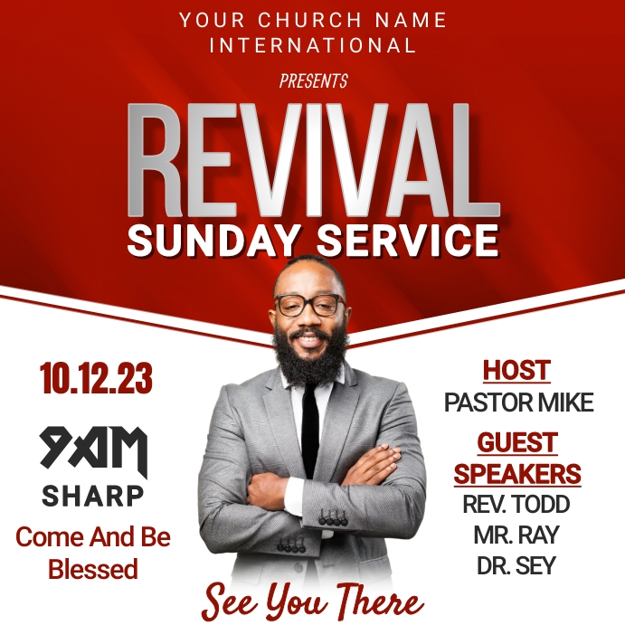 Revival Program Church revival Template | PosterMyWall