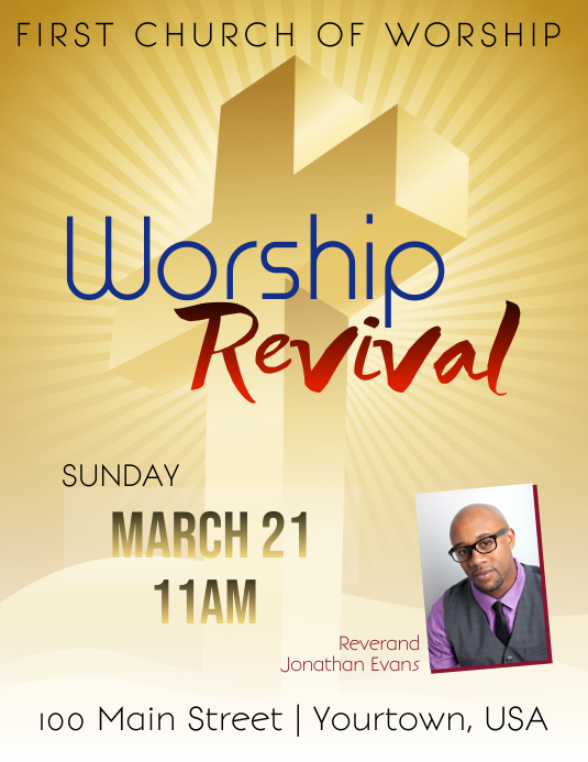 Church Revival Event Flyer Template PosterMyWall