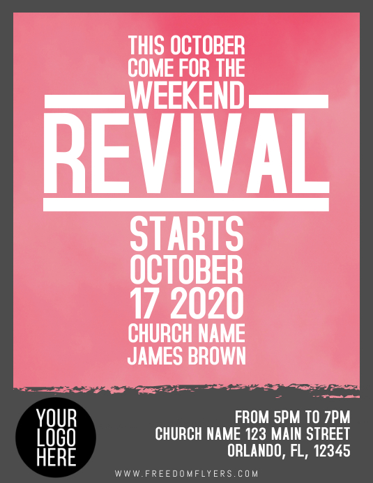 Church Revival Event Flyer Template Design PosterMyWall