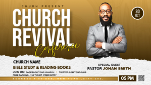 White Church Revival Conference Facebook Cover Video Template