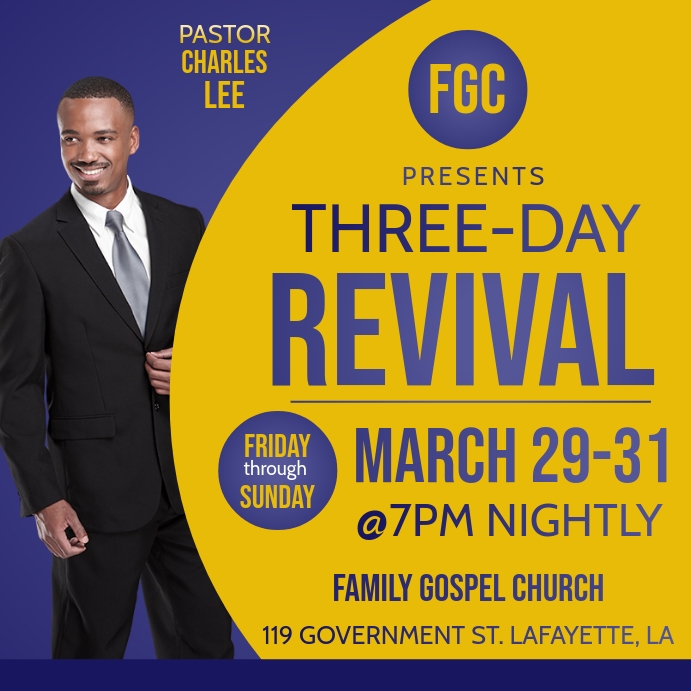 Church Revival Flyer Template Database