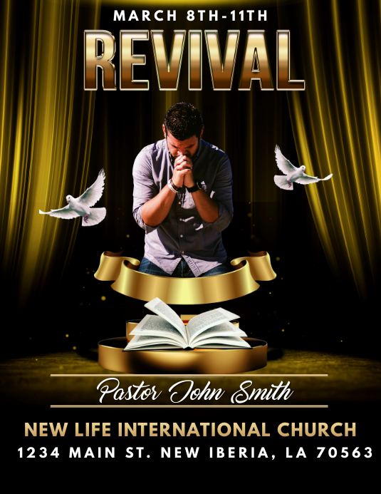 CHURCH REVIVAL FLYER TEMPLATE PosterMyWall