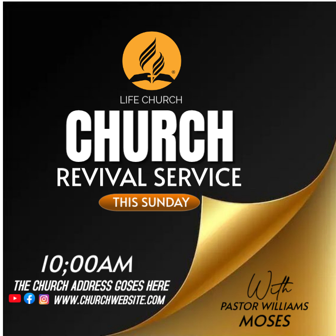 Copy of CHURCH REVIVAL SERVICE | PosterMyWall