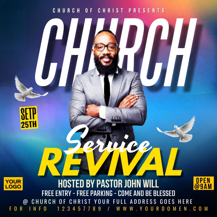 Copy of Church revival service | PosterMyWall