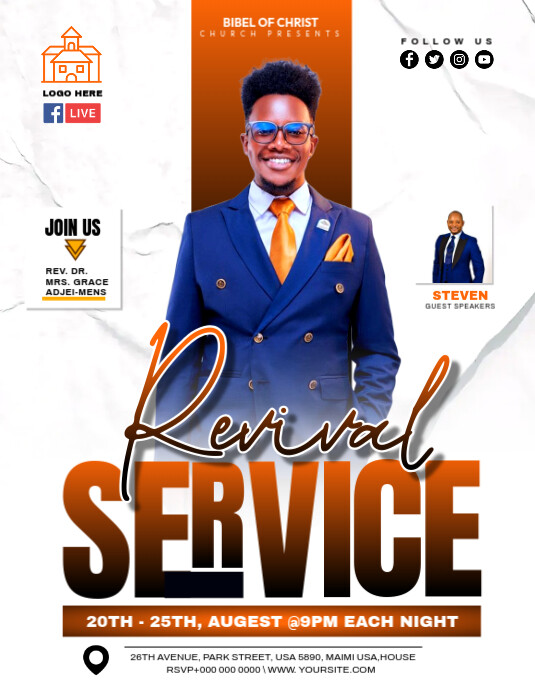 Copy of CHURCH REVIVAL SERVICE | PosterMyWall