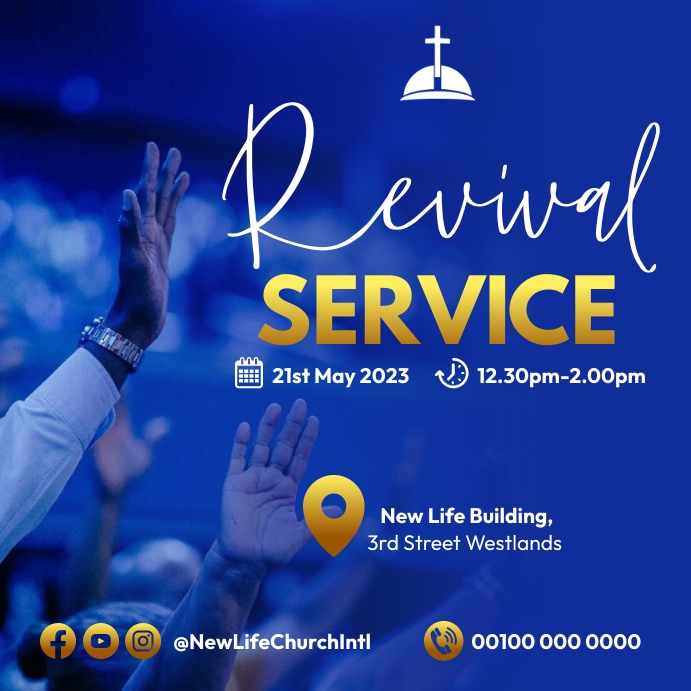 church revival service poster Template | PosterMyWall