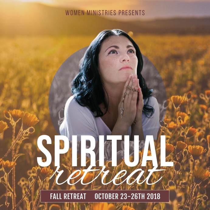 Church revival spiritual retreat Instagram-opslag template