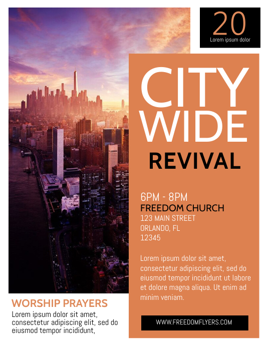 Church Revival Template Flyer Design PosterMyWall