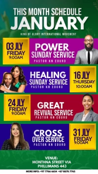 church schedule Instagram Story template