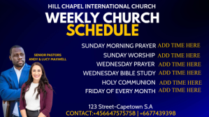 紫色 Church Schedule Digitalt display Template