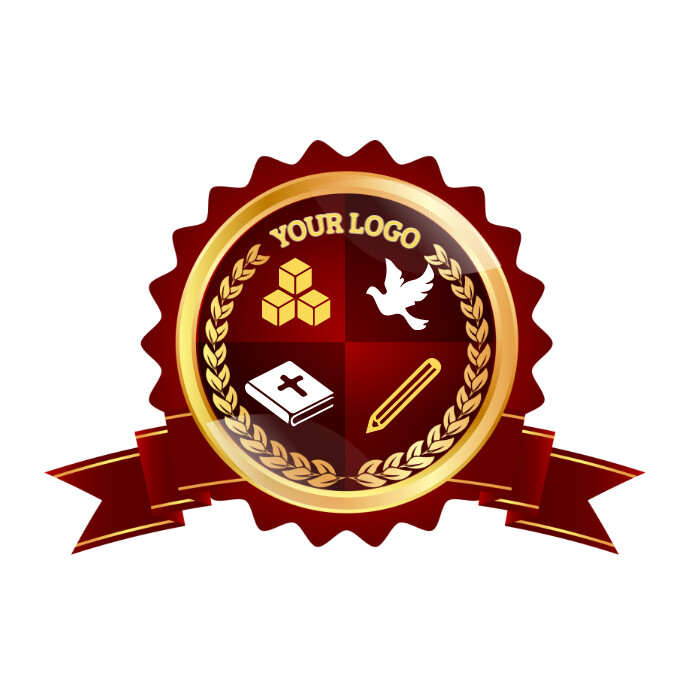 Study Badge CHURCH-SCHOOL-STUDY-BADGE-LOGO-TEMPLATE | PosterMyWall