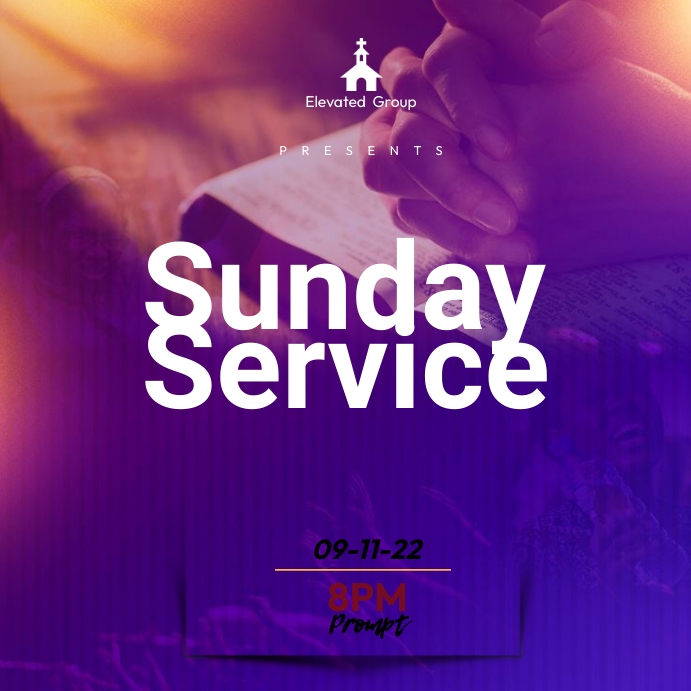 CHURCH SERVICE (18) Instagram Post template