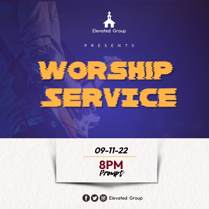 CHURCH SERVICE (46) Instagram Post template
